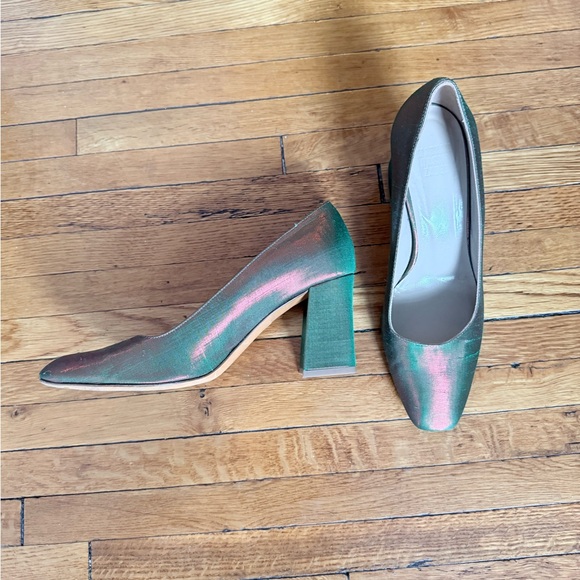 Maryam Nassir Zadeh Iridescent Green and Pink Heels - Picture 3 of 6